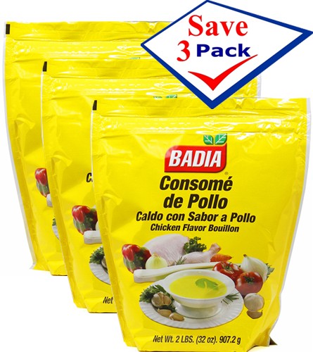 Badia Chicken Flavor Bouillon Powder 32 oz Pack of 3